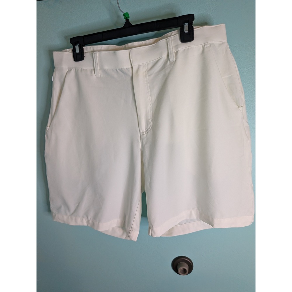 MIER Mens White Golf Shorts Stretch Performance Athletic Size Medium
